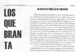 Ni santos ni profetas ni poderosos