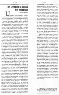 H. P. Lovecraft: la estética de lo innombrable