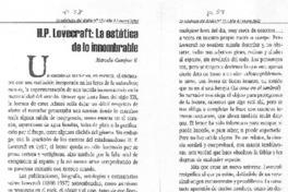 H. P. Lovecraft: la estética de lo innombrable