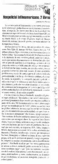 Neopolicial latinoamericano: 2 libros