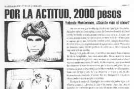 Por la actitud, 2000 pesos
