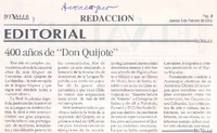 400 años de "Don Quijote."