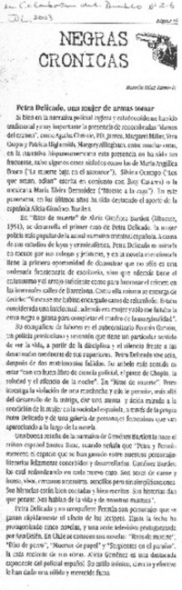 Petra Delicado, una mujer de armas tomar