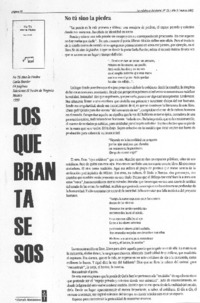 No tú sino la piedra