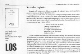 No tú sino la piedra