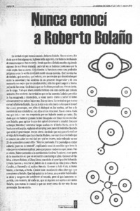 Nunca conocí a Roberto Bolaño