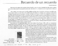 Recuerdos de un recuerdo