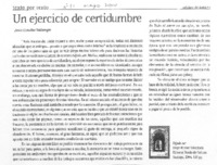 Un ejercicio de centidumbre