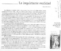 La inquietante realidad