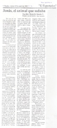 Jonás, el animal que soñaba