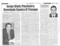 Jorge Olate Pincheira, revelado contra el tiempo