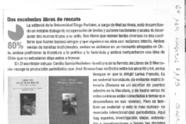 Dos excelentes libros de rescate.