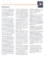 Defensa del Imago Mundi de Jorge Teillier