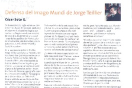 Defensa del Imago Mundi de Jorge Teillier
