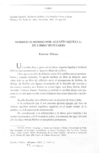 Norberto Bobbio por Agustín Squella, un libro necesario