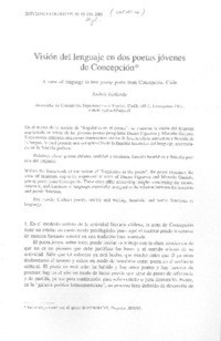 Visión del lenguaje en dos poetas de Concepción