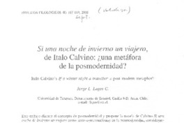 Si una noche de invierno un viajero, de Italo Calvino: ¿una metáfora de la posmodernidad?