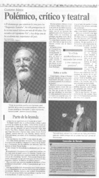 Polémico, crítico y teatral [entrevista]