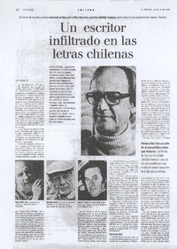 Un Escritor infiltrado en las letras chilenas.