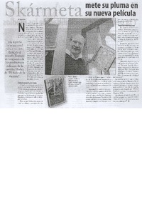 Skármeta mete su pluma en su nueva película.