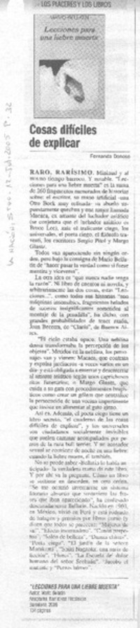 Cosas difíciles de explicar.