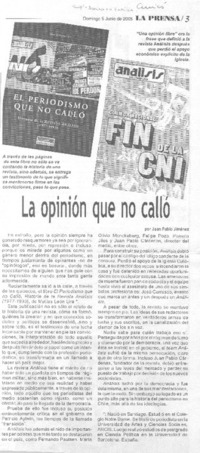 La Opinión que calló.