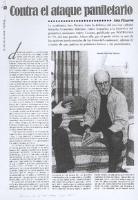 Contra el ataque panfletario.