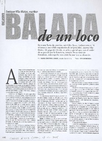 Balada de un loco. (entrevista)