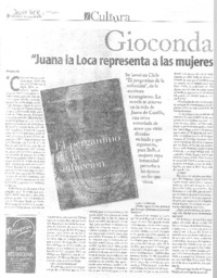 Gioconda Belli "Juana la Loca representa a las mujeres que quieren más". (entrevistas)
