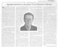 Agradecimientos a mi papá Oscar Ramírez Merino