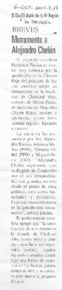 Monumento a Alejandro Chelén.