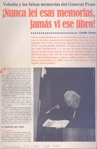 ¡Nunca leí esas memorias, jamás vi ese libro! [entrevista]