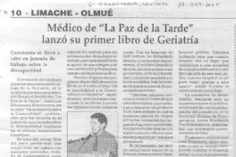 Médico de "La Paz de la Tarde" lanzó su primer libro de Geriatría.