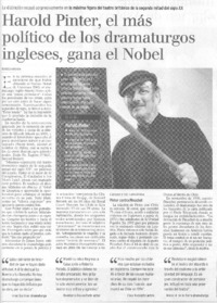 Harold Pinter, el más político de los dramaturgos ingleses, gana el Nobel
