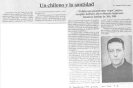 Un Chileno y la santidad.