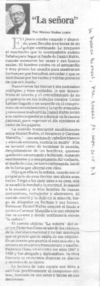 "La Señora".