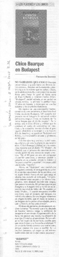 Chico Buarque en Budapest