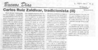 Carlos Ruiz Zaldívar, tradicionista