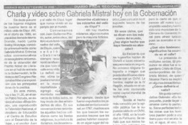 Charla y video sobre Gabriela Mistral hoy en la Gobernación. (entrevistas)