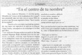 "En el centro de tu nombre"