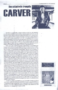 Una catástrofe tranquila, Carver