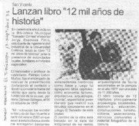 Lanzan libro "12 mil años de historia".