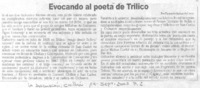 Evocando al poeta de Trilico.