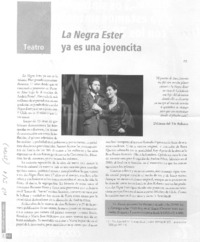 La Negra Ester ya es una jovencita.
