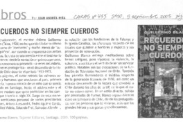 Recuerdos no siempre cuerdos.