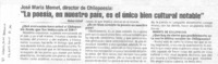 José María Memet, director de Chilepoesía: "La poesía, en nuestro país, es el único bien cultural notable". (entrevistas)