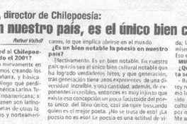 José María Memet, director de Chilepoesía: "La poesía, en nuestro país, es el único bien cultural notable". (entrevistas)