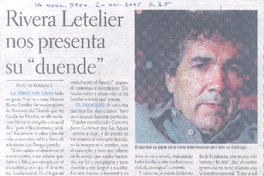 Rivera Letelier nos presenta su "Duende".