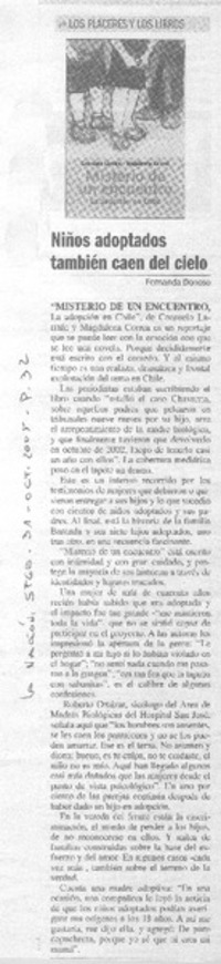 Niños adoptados también caen del cielo.