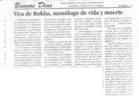Viva de Rokha, monólogo de vida y muerte